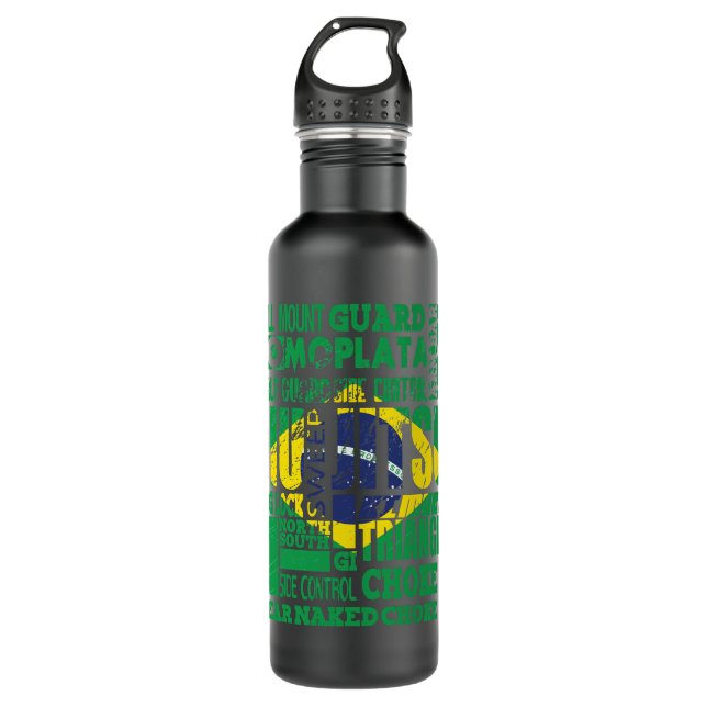 BJJ A To Z Glossary   Brazilian Jiu Jitsu Classic  710 Ml Water Bottle (Front)