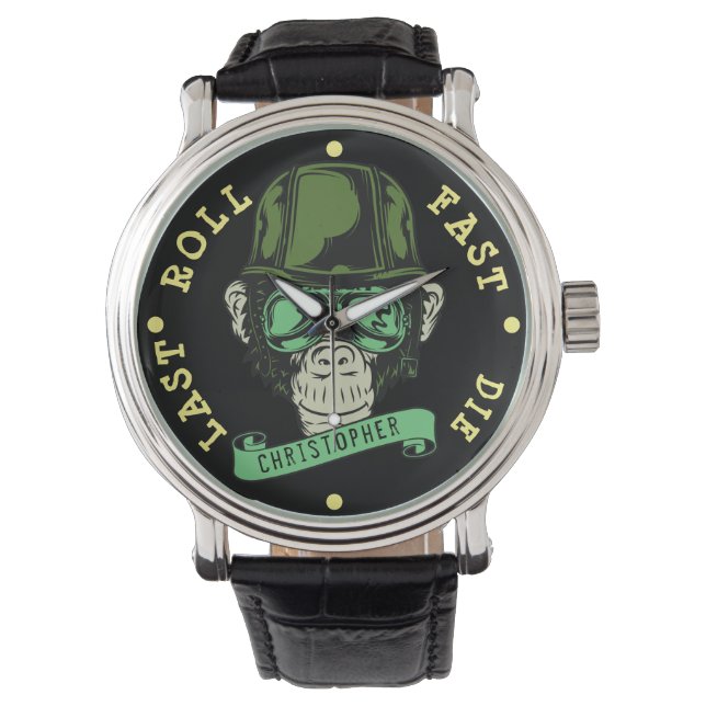BJJ Add Your Name Roll Fast Die Last Watch (Front)