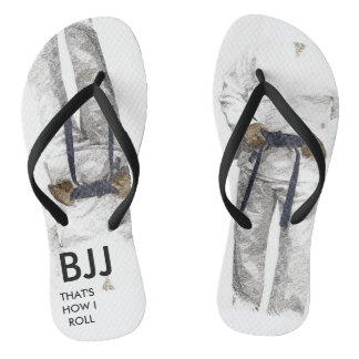 BJJ Black Belt Flip Flops
