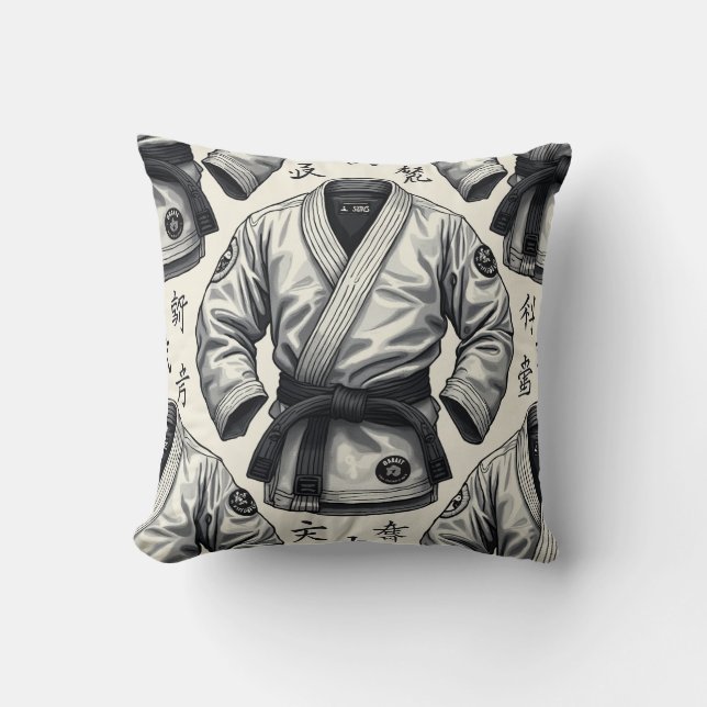 BJJ black belt pillow cushion (Front)