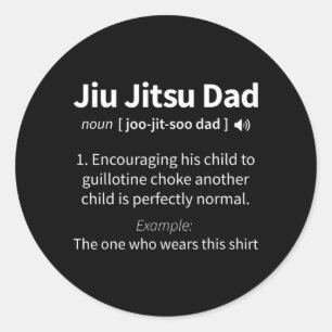 BJJ Brazilian Funny Jiu Jitsu Definition Jujitsu Classic Round Sticker