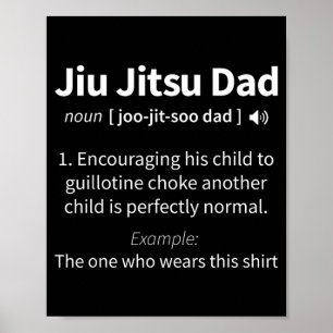 BJJ Brazilian Funny Jiu Jitsu Definition Jujitsu Poster