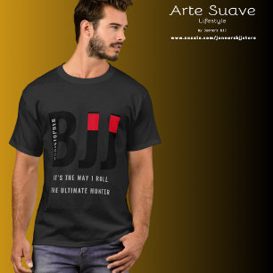 BJJ Brazilian Jiu Jitsu Add Name Black Belt T-Shirt