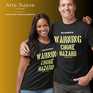 BJJ Brazilian Jiu Jitsu Add Name Choke Hazard fun T-Shirt