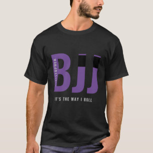 BJJ Brazilian Jiu Jitsu Add Name Purple Belt T-Shirt