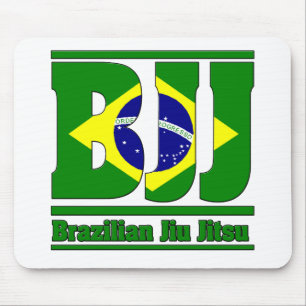 BJJ Brazilian Jiu Jitsu Flag MMA Mouse Mat