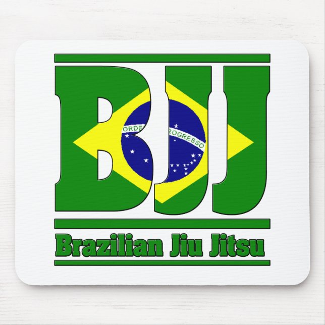 BJJ Brazilian Jiu Jitsu Flag MMA Mouse Mat (Front)