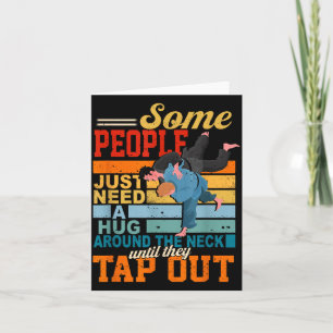BJJ Brazilian Jiu Jitsu Hug Around Neck Tapping Card