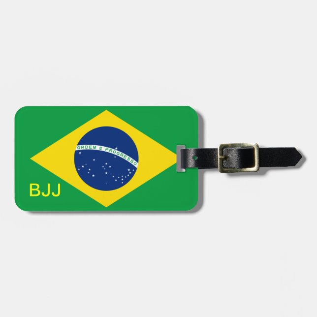 BJJ, Brazilian Jiu-Jitsu Luggage Tag (Front Horizontal)