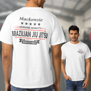 BJJ Brazilian Jiu jitsu Personalised Front & Rear T-Shirt