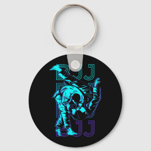BJJ Brazilian Jiu Jitsu Retro Key Ring