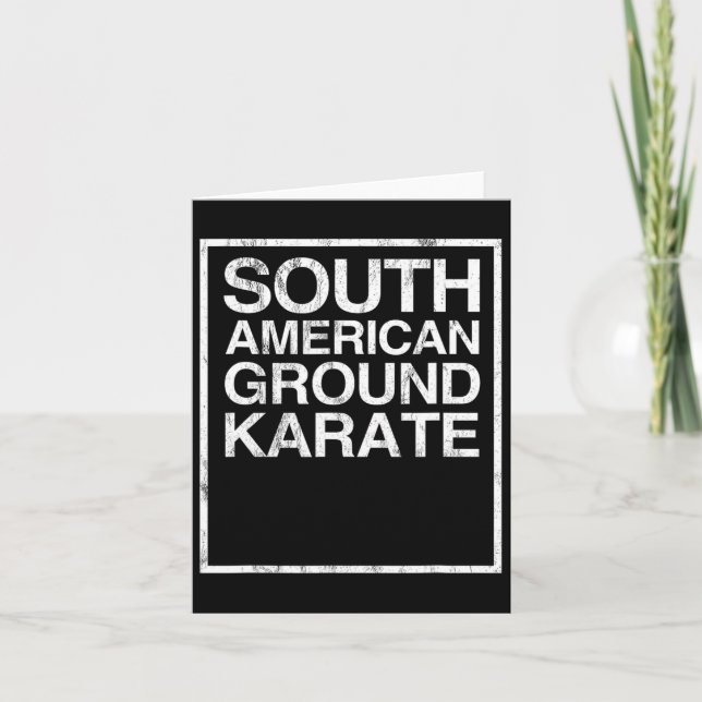 Bjj Brazilian Jiu Jitsu South American Ground Kara Card (Front)