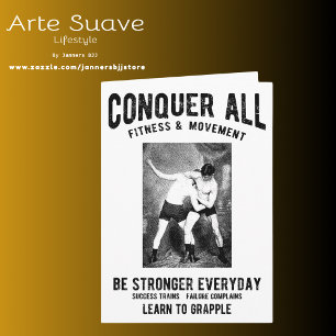 BJJ Conquer All  Add Your Text Inside Birthday Card