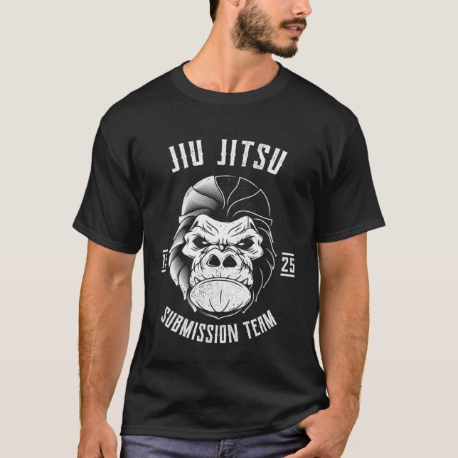 BJJ Gorilla  Brazilian Jiu Jitsu and Grappling  1 T-Shirt (Front)