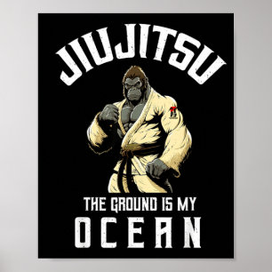 BJJ Gorilla - Brazilian Jiu Jitsu Grappling Poster
