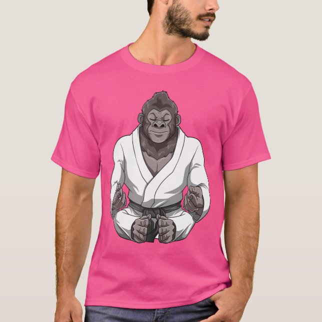 Bjj Gorilla Lotus - Funny Brazilian Jiu Jitsu T-Shirt (Front)