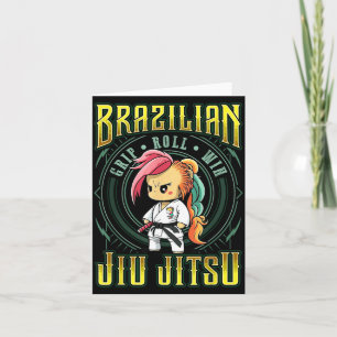 BJJ Grip Roll Win - Grappling Jiu Jitsu Cute Card