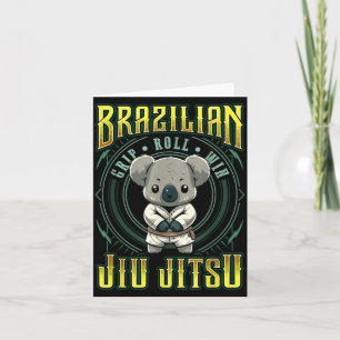 BJJ Grip Roll Win - Grappling Jiu Jitsu cute Koala Card