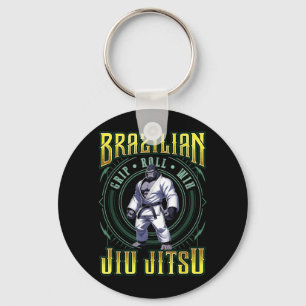 BJJ Grip Roll Win - Grappling Jiu Jitsu Gorilla Key Ring