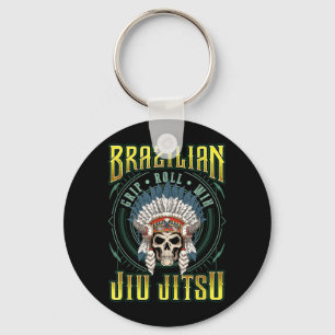 BJJ Grip Roll Win - Grappling Jiu Jitsu Skeleton Key Ring