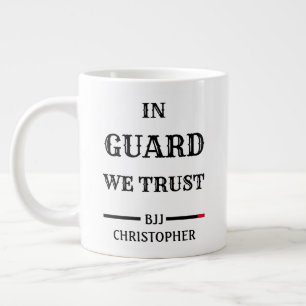BJJ Guard We Trust Black Belt Huge Large Coffee Mug