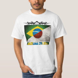 BJJ Japan - Brazilian/ Japanese Flag Fusion T T-Shirt