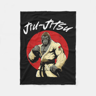 BJJ Jiu Jitsu Grappling Gorilla Fleece Blanket