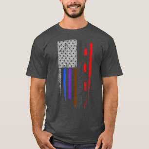 BJJ Jiu Jitsu Stars & Stripes Flag  T-Shirt