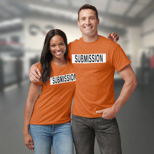 BJJ Jiu Jitsu Submission Orange And White T-Shirt