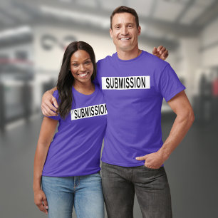 BJJ Jiu Jitsu Submission Purple And White T-Shirt
