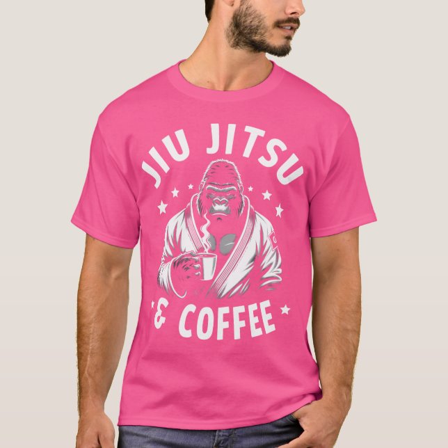 Bjj Mma Brazilian Jiu Jitsu And Coffee T-Shirt (Front)