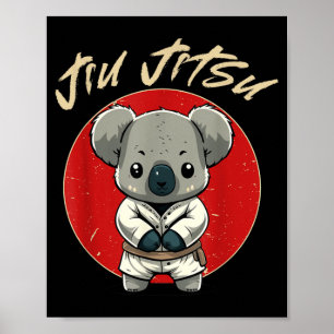 BJJ MMA Koala - Funny Brazilian Jiu Jitsu Poster