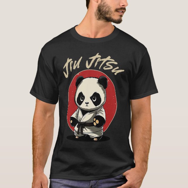 BJJ MMA Panda   Brazilian Jiu Jitsu Grappling T-Shirt (Front)
