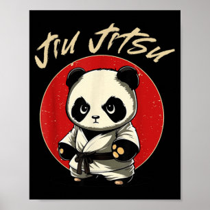 BJJ MMA Panda - Funny Brazilian Jiu Jitsu Poster