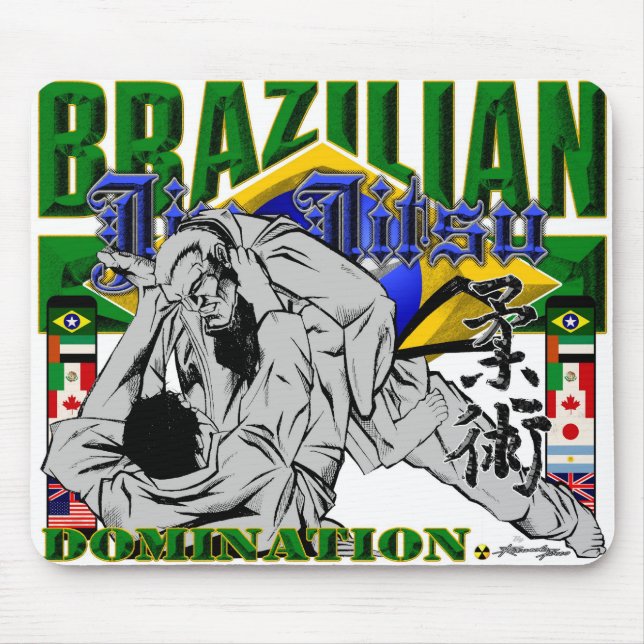 BJJ Mouse Mouse Mat (Front)