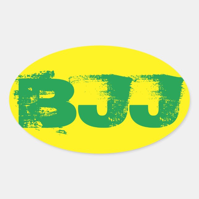BJJ Oval Sticker (Front)
