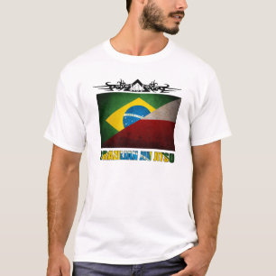 BJJ Poland -Brazilian/ Polish Flag Fusion T T-Shirt