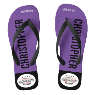 BJJ Purple Belt Genuine Quality Gone Rolling Flip Flops