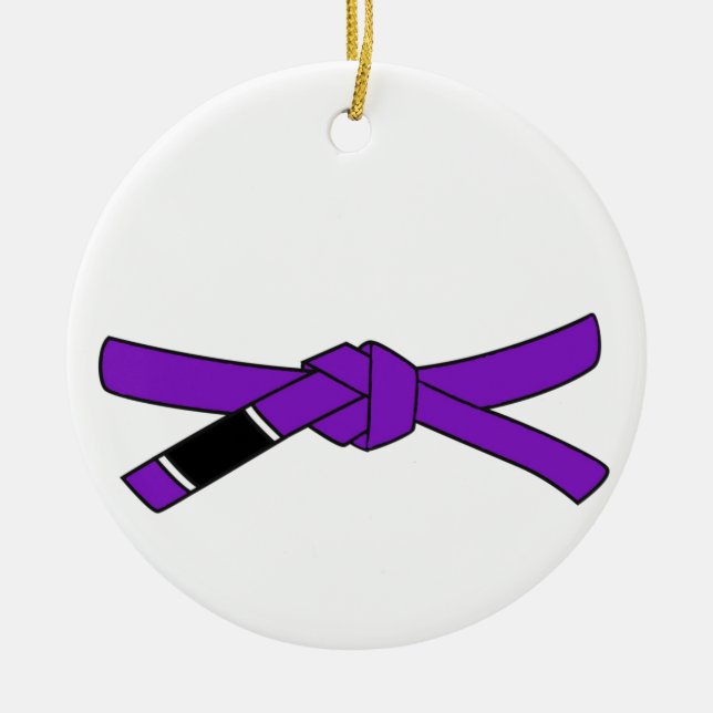 BJJ Purple belt ornament Brazilian jiu-jitsu (Front)