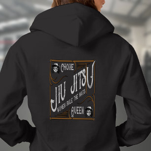 BJJ Retro Choke Queen Brazilian Jiu Jitsu Vintage Hoodie
