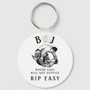 BJJ RIP Easy, Brazilian Jiu Jitsu accessories Key Ring