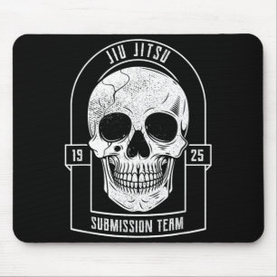 BJJ Skull - Brazilian Jiu Jitsu MMA Mouse Mat