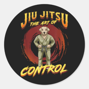 BJJ The Art Of Control - Grappling Jiu Jitsu Dog Classic Round Sticker