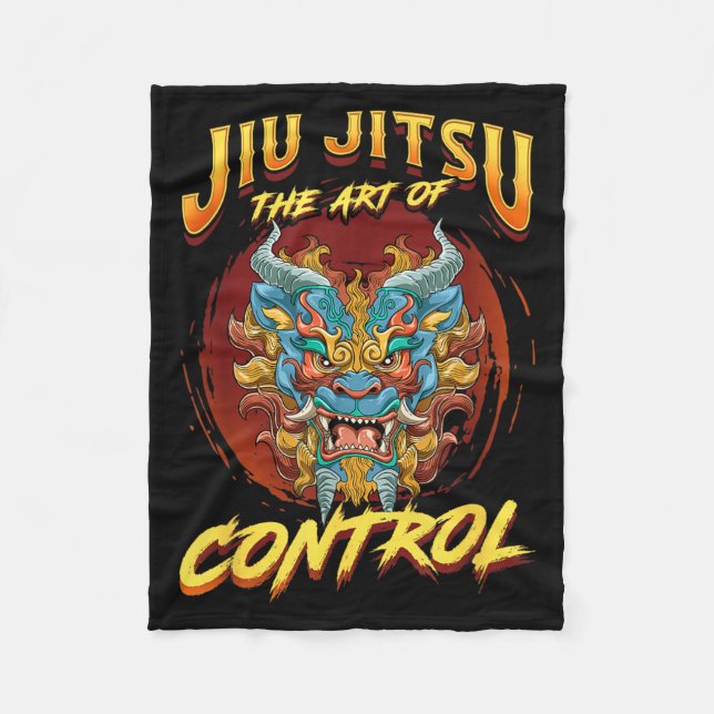BJJ The Art Of Control - Grappling Jiu Jitsu Foo Fleece Blanket (Front)