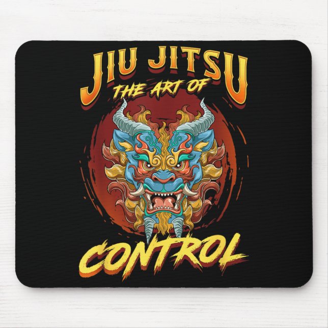 BJJ The Art Of Control - Grappling Jiu Jitsu Foo Mouse Mat (Front)