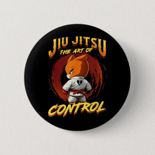 BJJ The Art Of Control - Grappling Jiu Jitsu Fox 6 Cm Round Badge