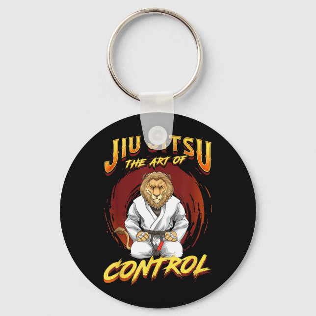 BJJ The Art Of Control - Grappling Jiu Jitsu Lion Key Ring (Front)