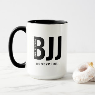 BJJ The Way I Roll Add Your Name Jiu Jitsu Large Mug