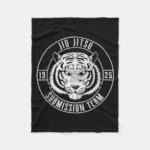 BJJ Tiger Fighter - Brazilian Jiu Jitsu MMA Fleece Blanket