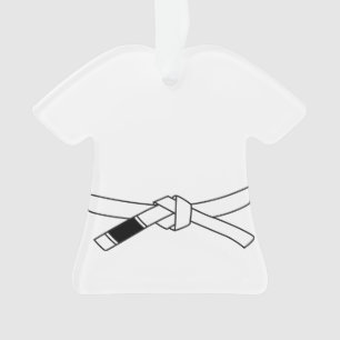 BJJ White Belt Gi Christmas Ornament